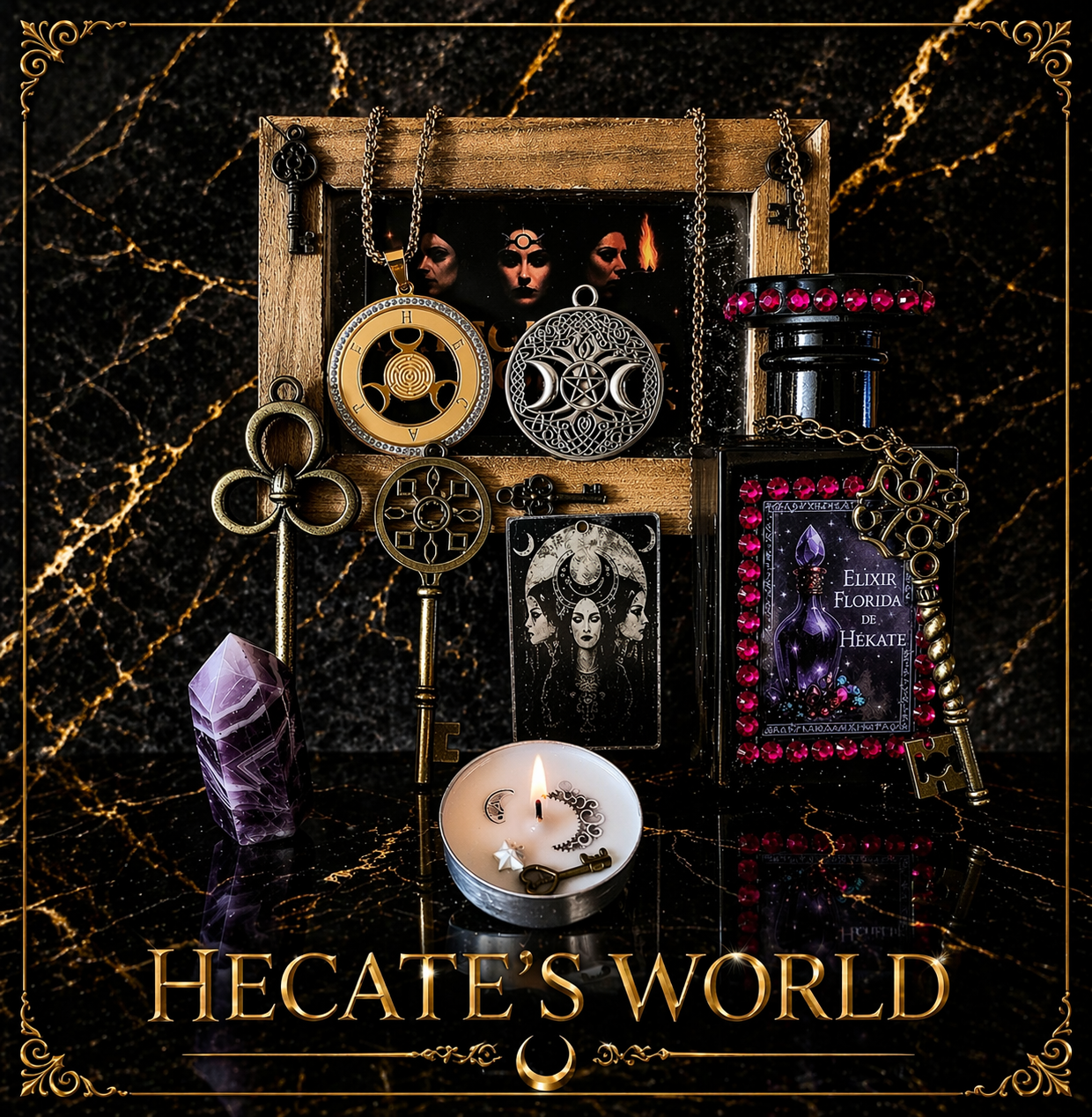 Agua Florida Ritual de Hécate (30 ml) · Mini Altar Portátil · Edición Limitada