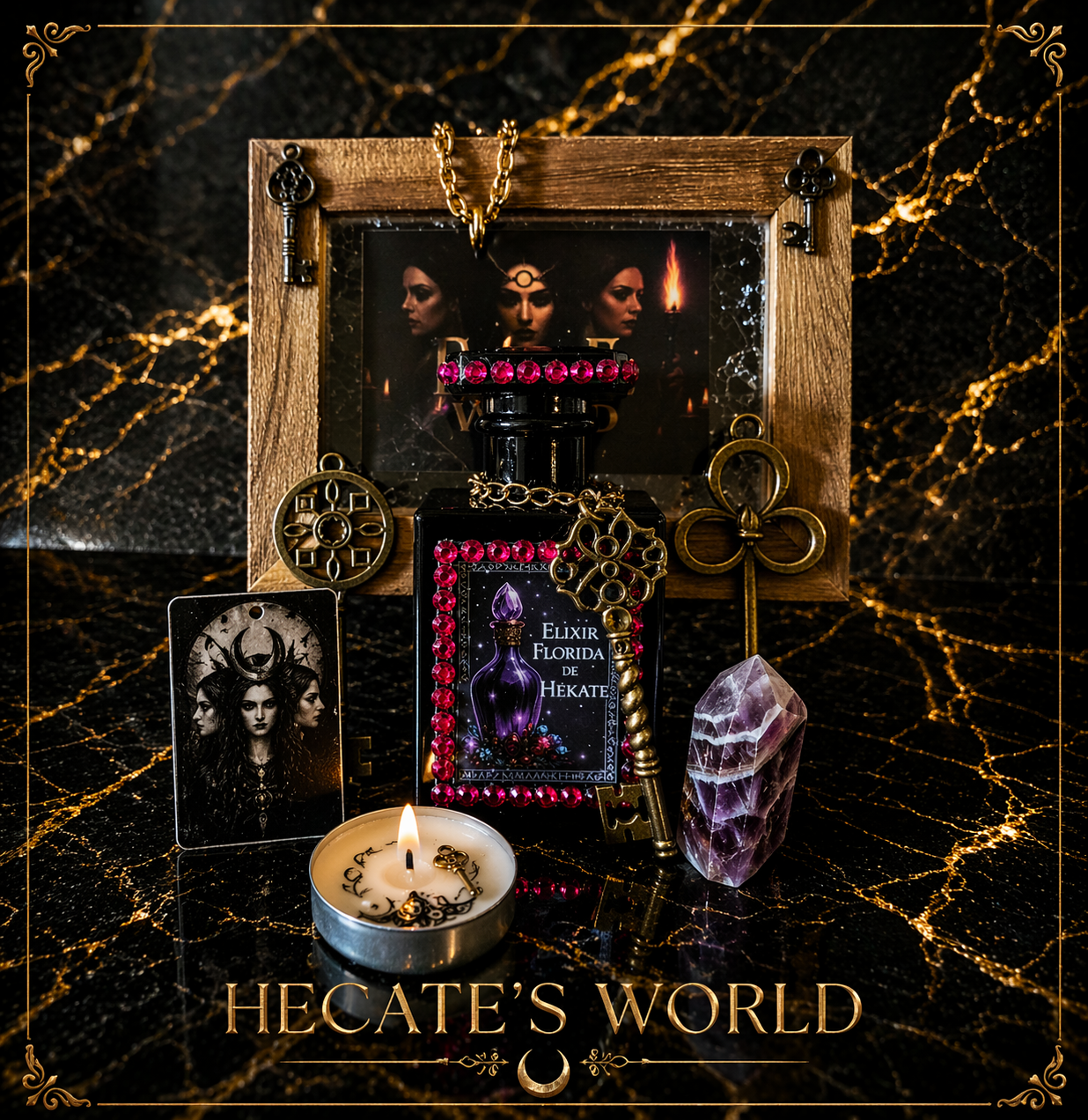 Agua Florida Ritual de Hécate (30 ml) · Mini Altar Portátil · Edición Limitada